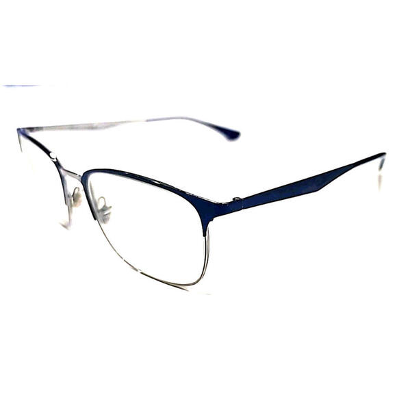 Ray Ban RB6421 3041 Blue Silver Metal Square Eyeglasses Frame 54-18 145 - Picture 2 of 10
